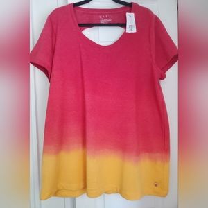 Lane Bryant jogger set in red and yellow NWT